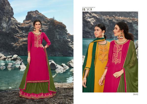 Rangoon Poshak Jam silk Embroidery Designer Readymade suit